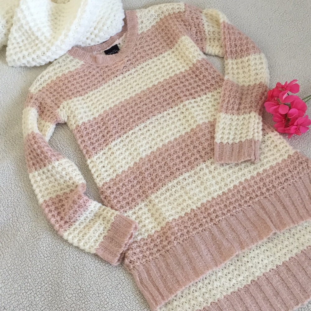 Brand new striped knit sweater.